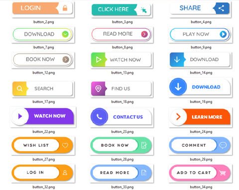 Transparent Call to Action Buttons - Images with Resell Rights