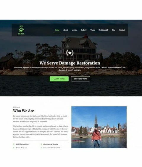 Damage Restoration - HTML Template