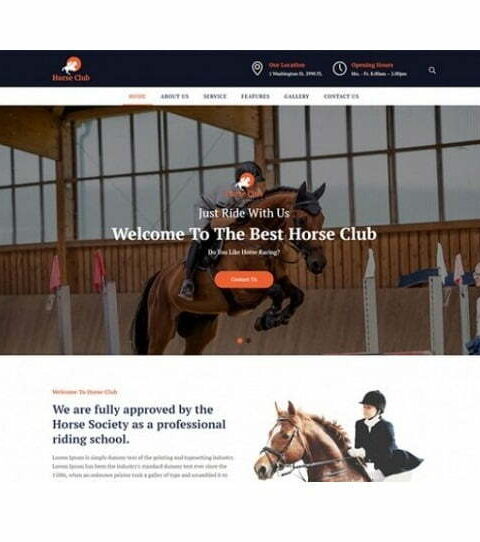 Horse Club - HTML Template