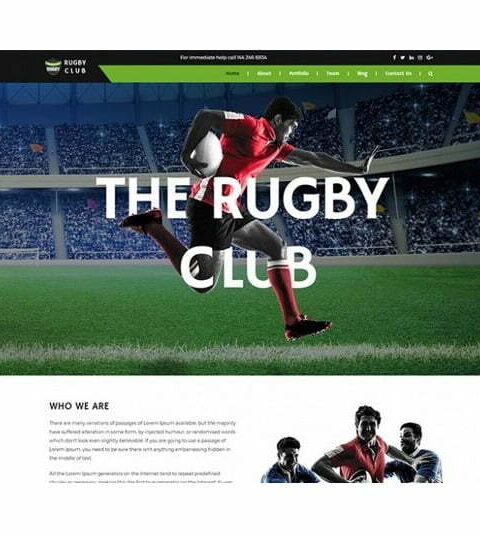 Rugby Club - HTML Template