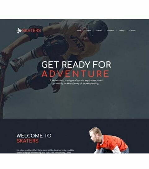 Skateboard - HTML Template